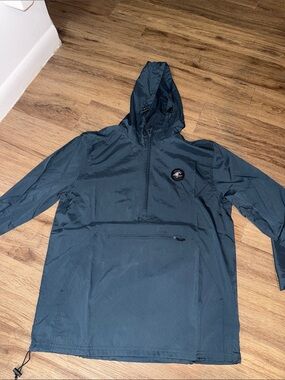 Big Chill Men's Hooded Windbreaker Jacket - Teal Blue